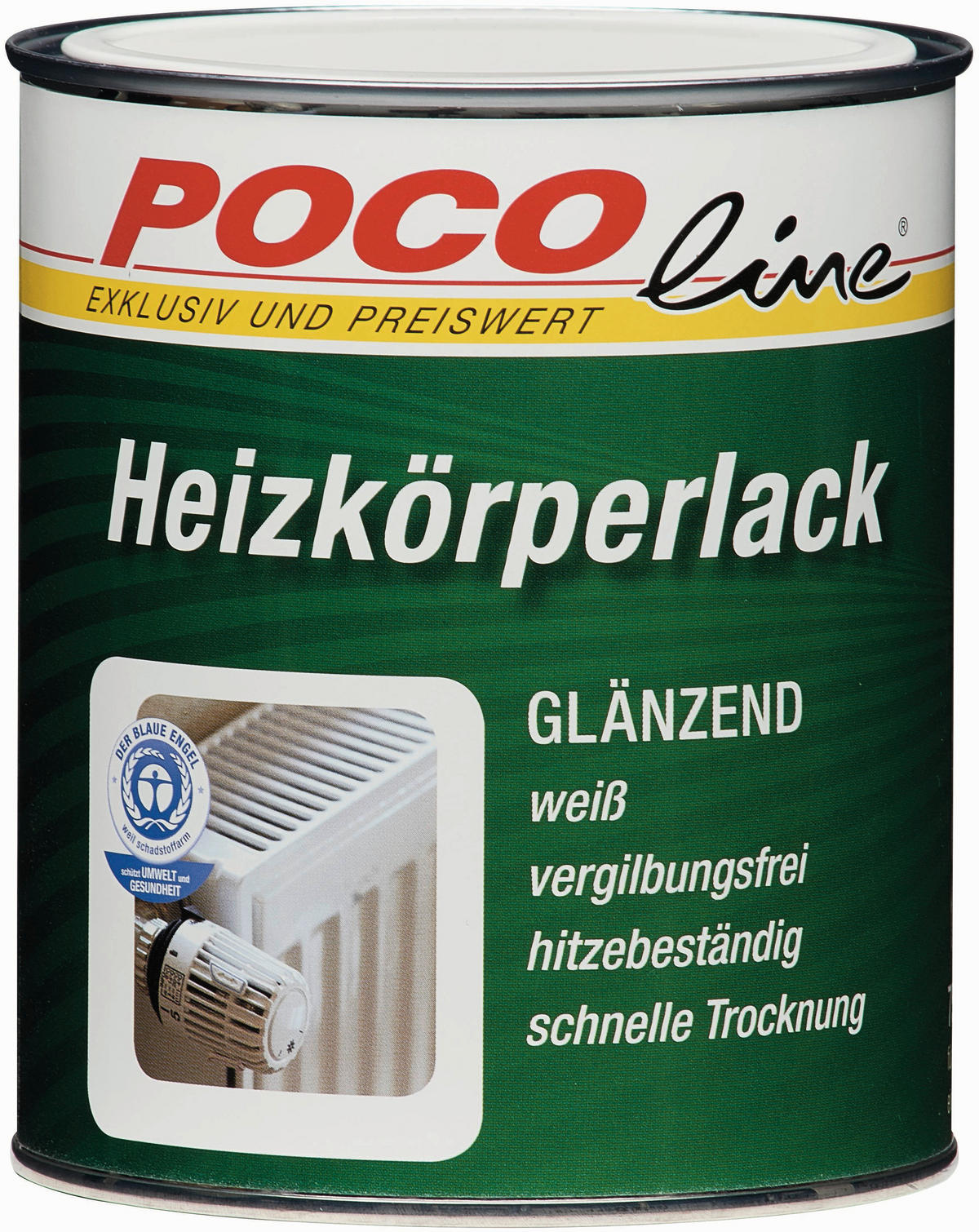 POCOline Acryl Heizkörperlack weiß glänzend ca. 0,25 l Heizkörperlack_Acryl 250ml - weiß (250ml) - POCOline