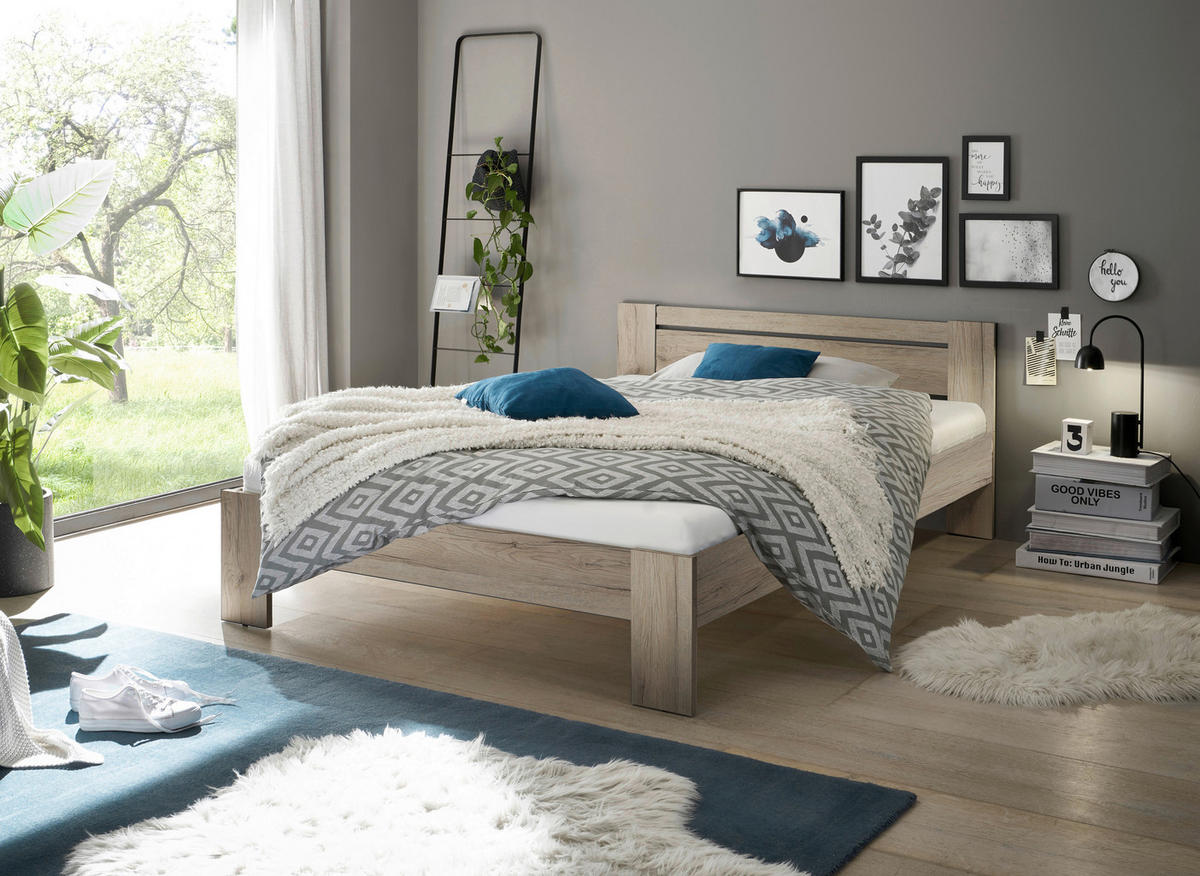 Futonbett Cannes Eiche San-Remo Nachbildung Liegefläche B/L: ca. 140x200 cm Cannes - Eiche (145,00/71,00/204,00cm)