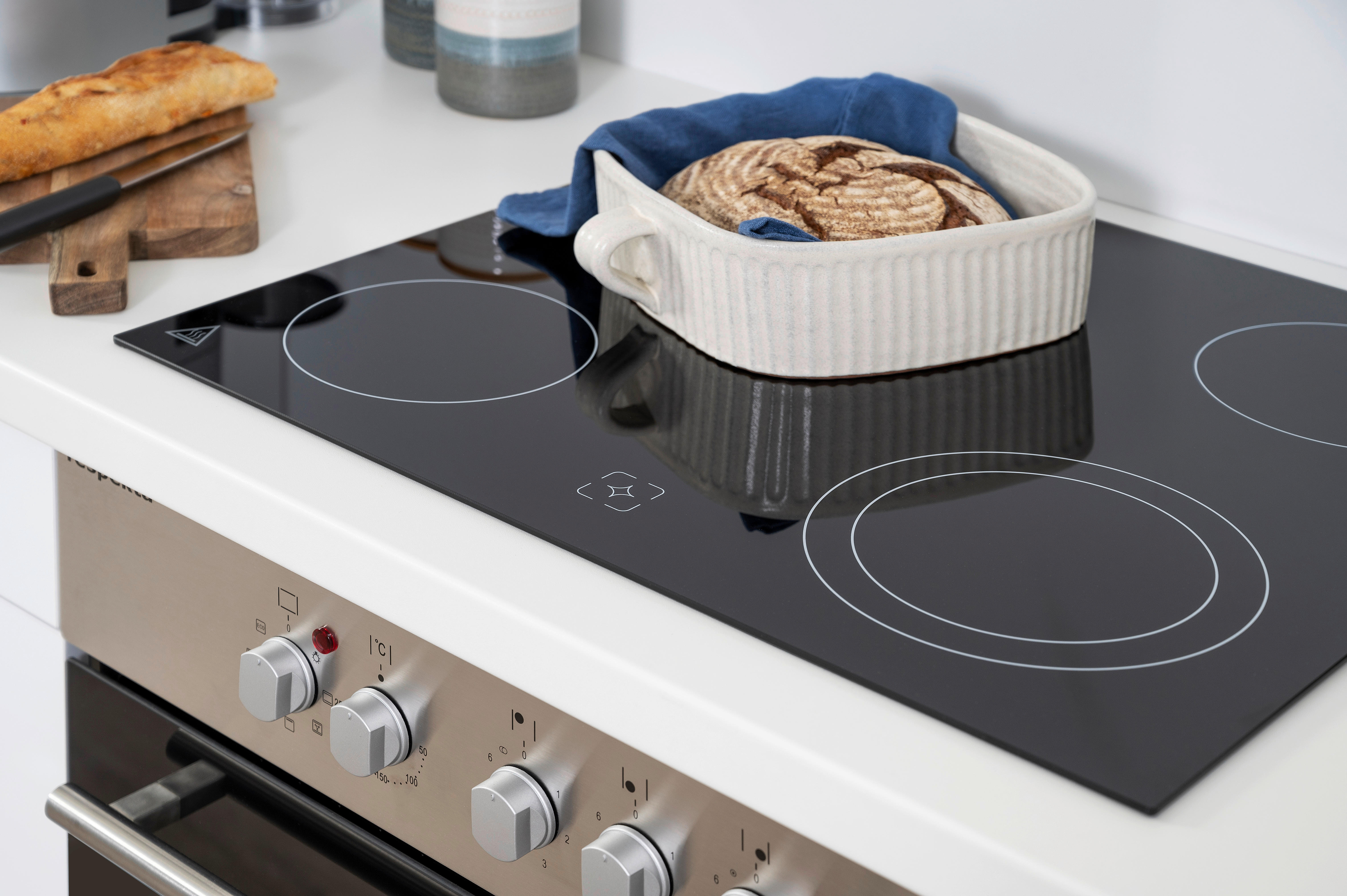 Thumbnail - Respekta Küchenblock Amanda schwarz Hochglanz B/H/T: ca. 210x200x60 cm