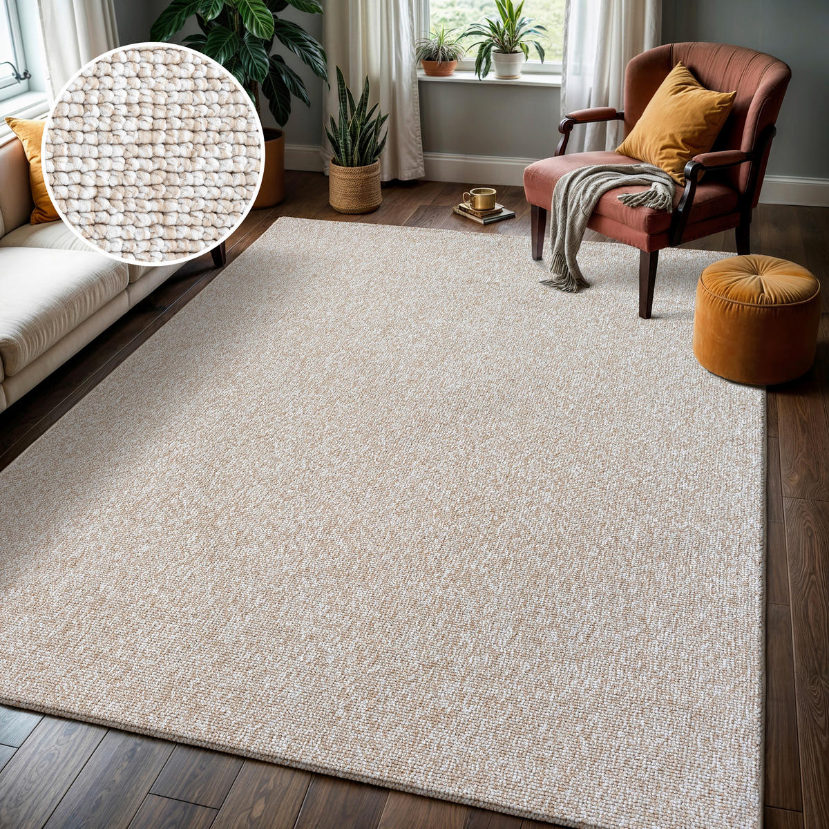 Sanat Teppich LORA PLUS beige B/L: ca. 140x200 cm LORA PLUS - beige (140,00/200,00cm) - Sanat