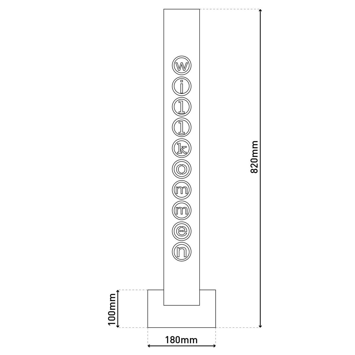 Näve Leuchten LED-Dekoleuchte Willkommen natur B/H/T: ca. 10x82x18 cm Willkommen - natur (10,00/82,00/18,00cm) - Näve Leuchten