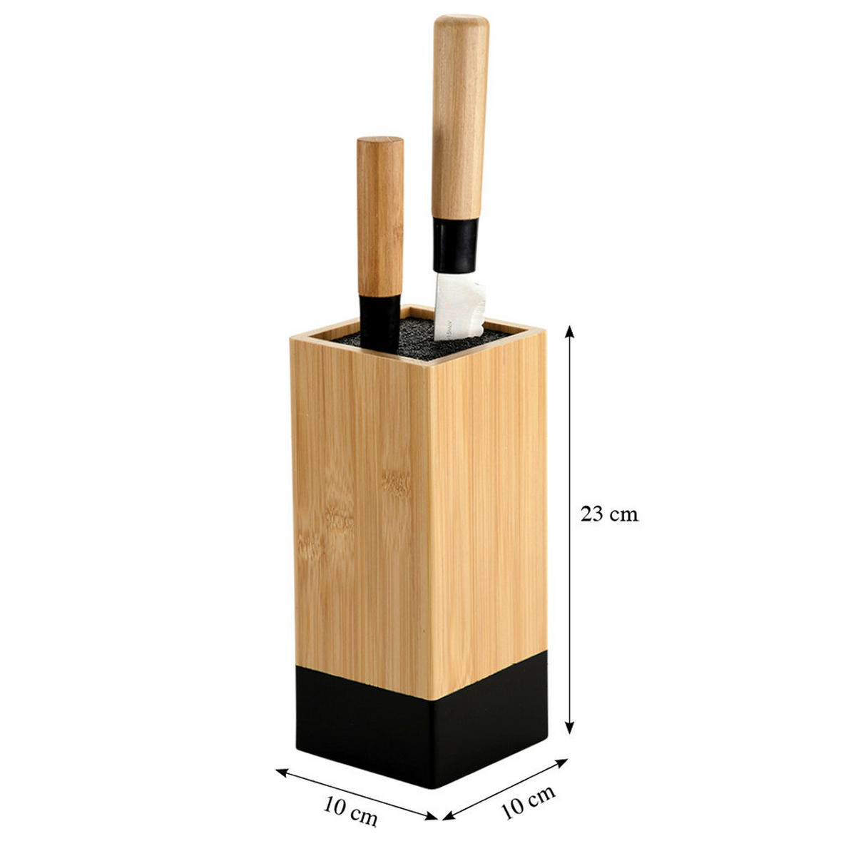 Kesper Messerblock Messerblock - braun/schwarz (10,00/10,00/23,00cm) - Kesper