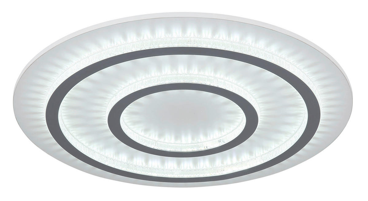 GLOBO LED-Deckenleuchte klar hellgrau weiß Kunststoff Metall H/D: ca. 6x55 cm 1 Brennstellen JAYDEN - klar/hellgrau (55,00/6,00cm) - GLOBO