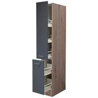 Apothekerschrank Morena grau matt B/H/T: ca. 30x200x57 cm Morena - Eiche/Basalt (30,00/200,00/57,00cm) - Flex-Well