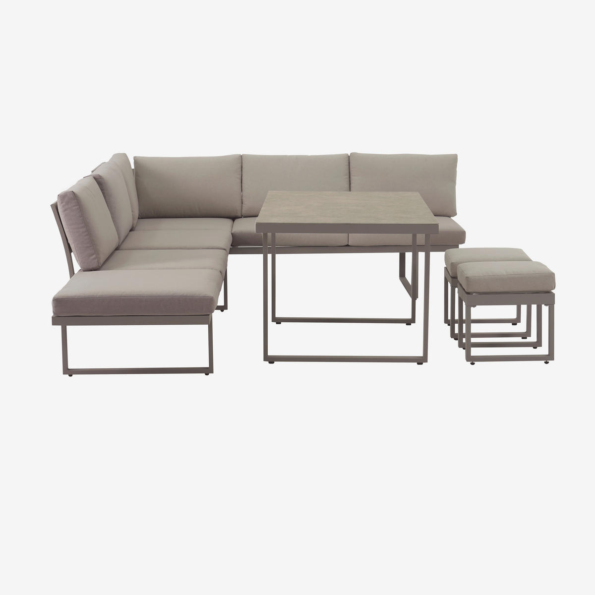 POCOline Gartensitzgruppe Tulum grau Glas Tulum - beige/champagner - POCOline