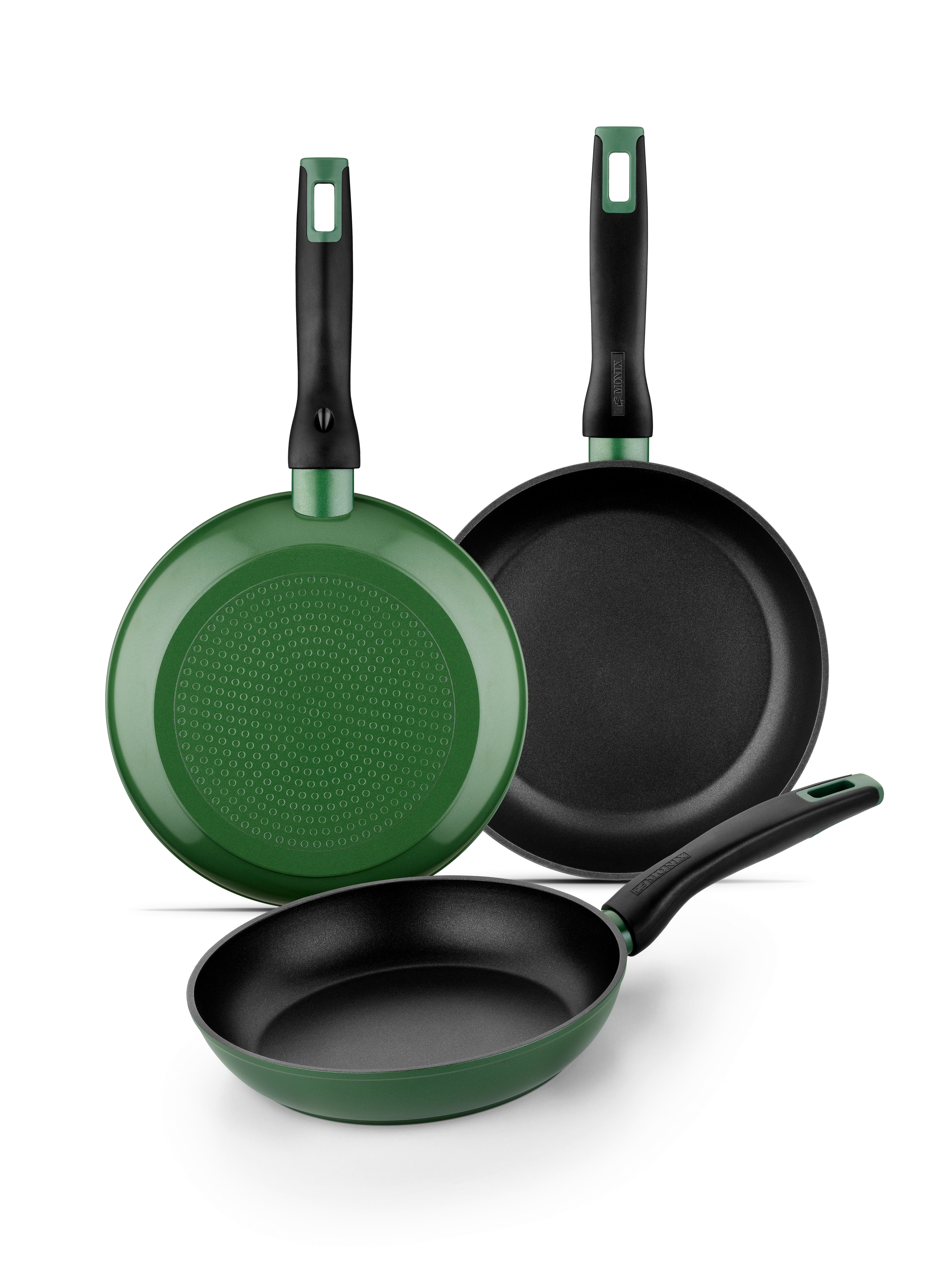 Monix Pfannenset FOREST schwarz Aluminium 3 tlg. FOREST - schwarz/grün - Monix