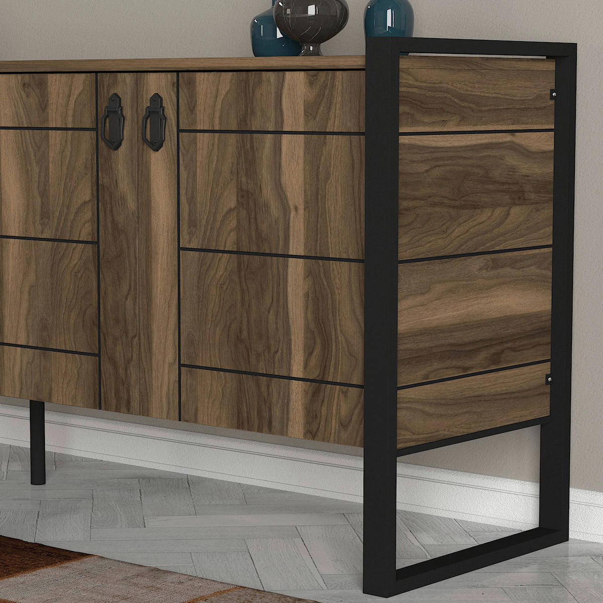 Sideboard Lost walnuss Nachbildung B/H/T: ca. 185x78x40 cm Lost - walnuss (185,00/78,00/40,00cm) - moebel17