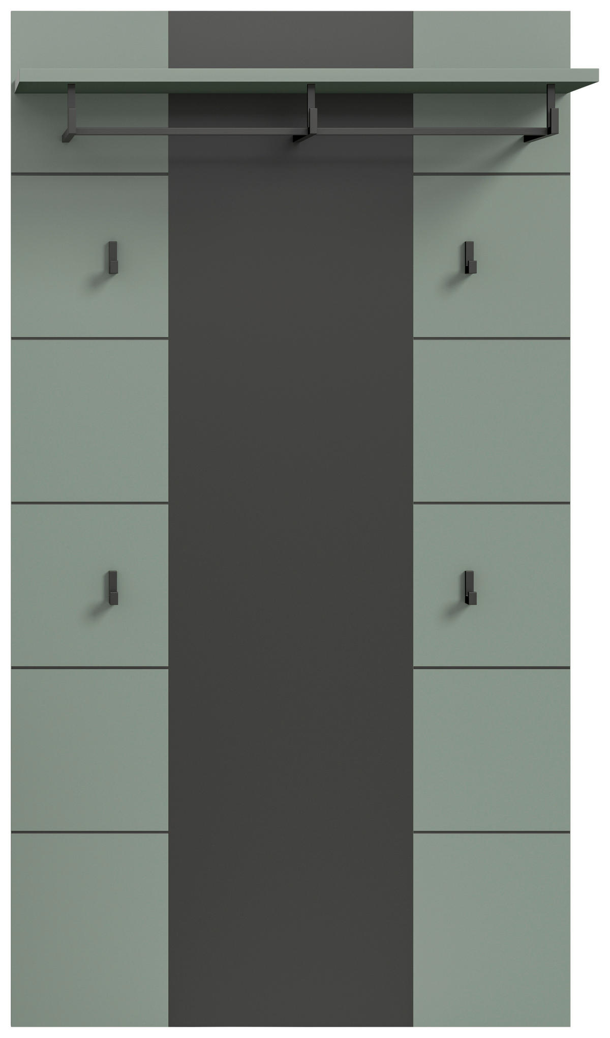 Paneel Canu grün basaltgrau Nachbildung B/H/T: ca. 141x80x29 cm Canu - basaltgrau/grün (141,00/80,00/29,00cm) - xonox.home