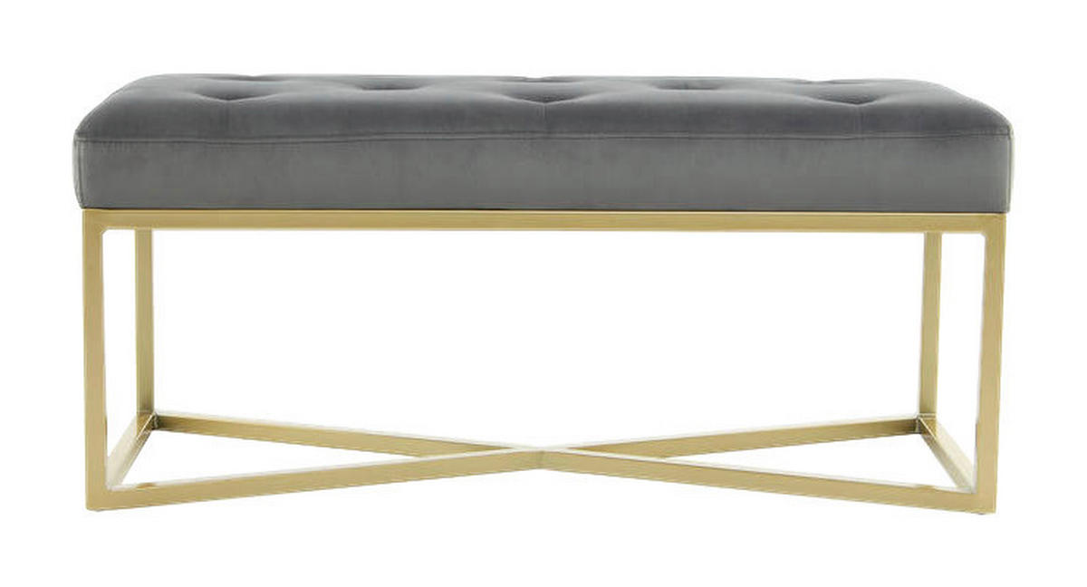 Sitzbank Diaz 101 grau B/H/T: ca. 40x40x90 cm Diaz 101 - gold/grau (40,00/40,00/90,00cm) - 360 Living