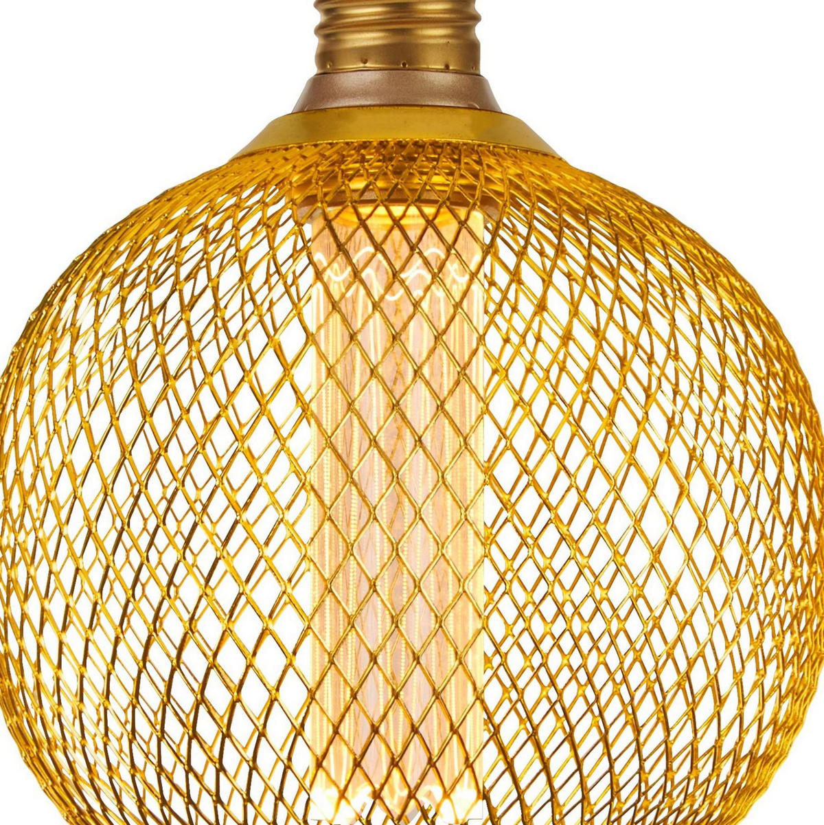 Searchlight Leuchtmittel E27 Wire Mesh - gold (12,00/12,00/15,00cm) - Searchlight