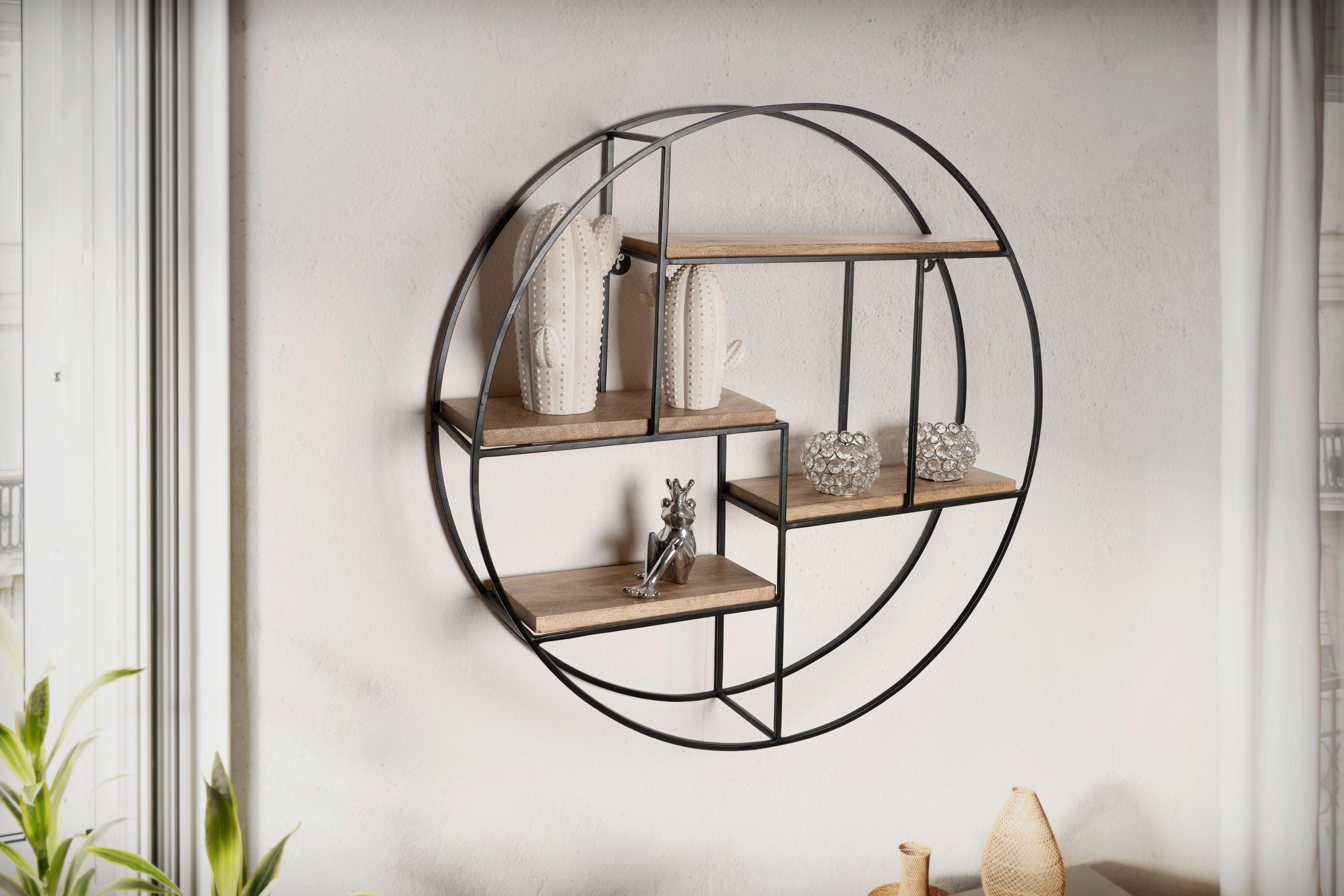 Thumbnail - Wandregal schwarz B/H/T: ca. 70x70x18 cm