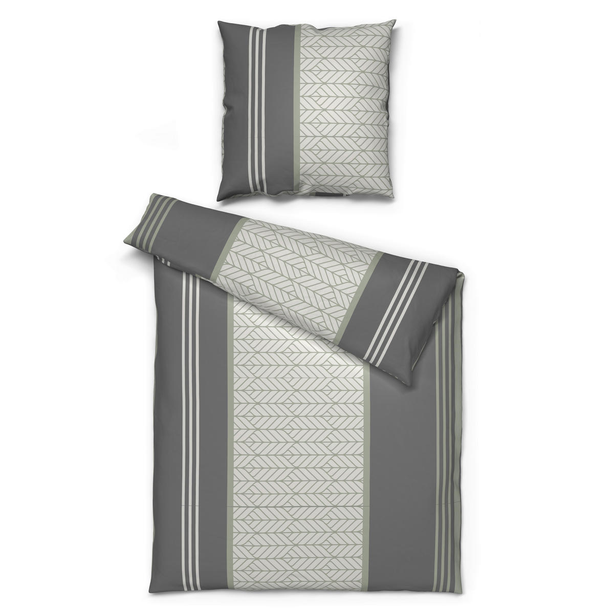 Microfaser Bettwäsche Bettwäsche_Microfaser Strick - grau (135,00/200,00cm)