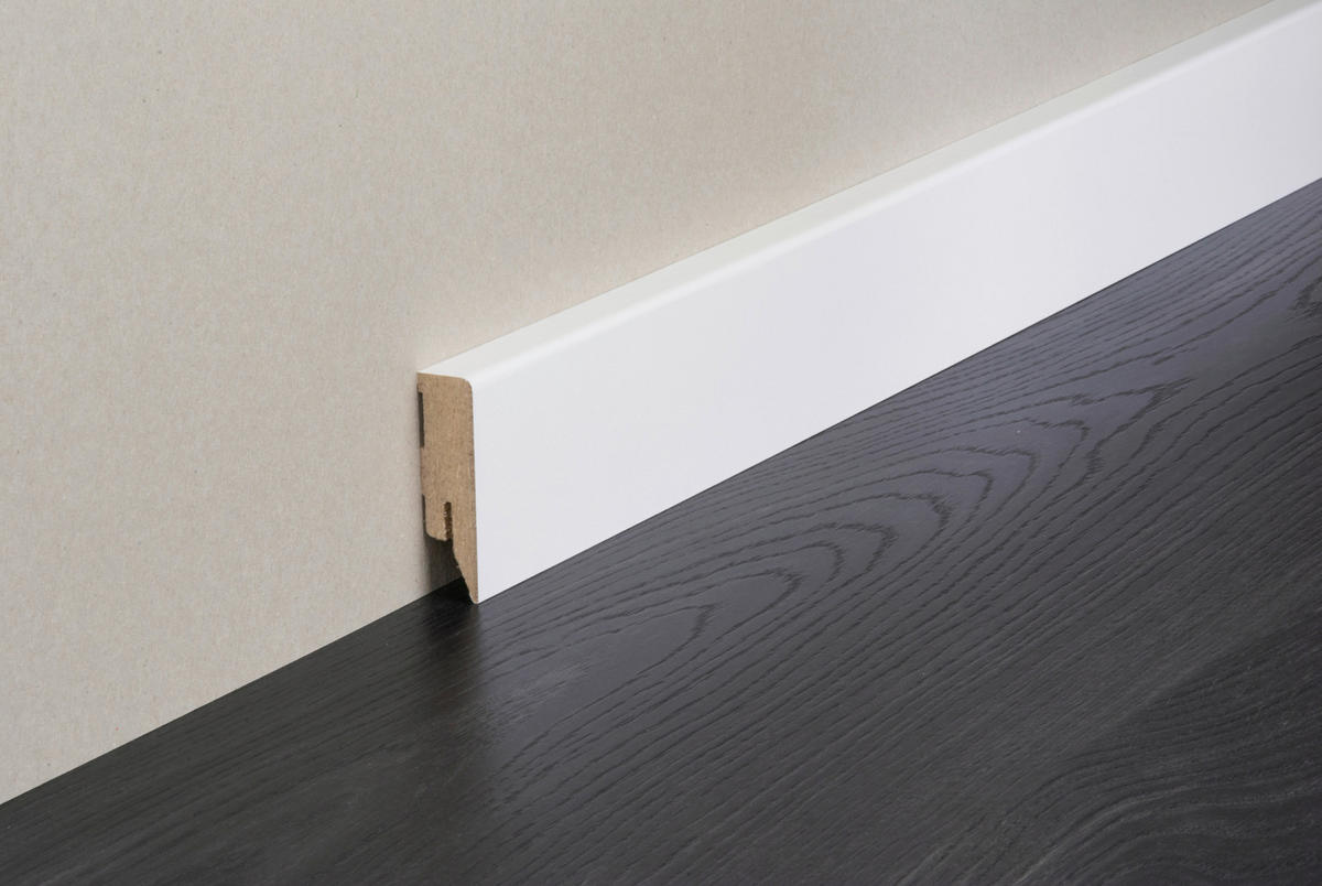 Sockelleiste L/B/H: ca. 250x1,6x5,8 cm pro Stück Sockelleiste_Topline 58mm 0026 weiß - weiß (250,00/1,60/5,80cm)