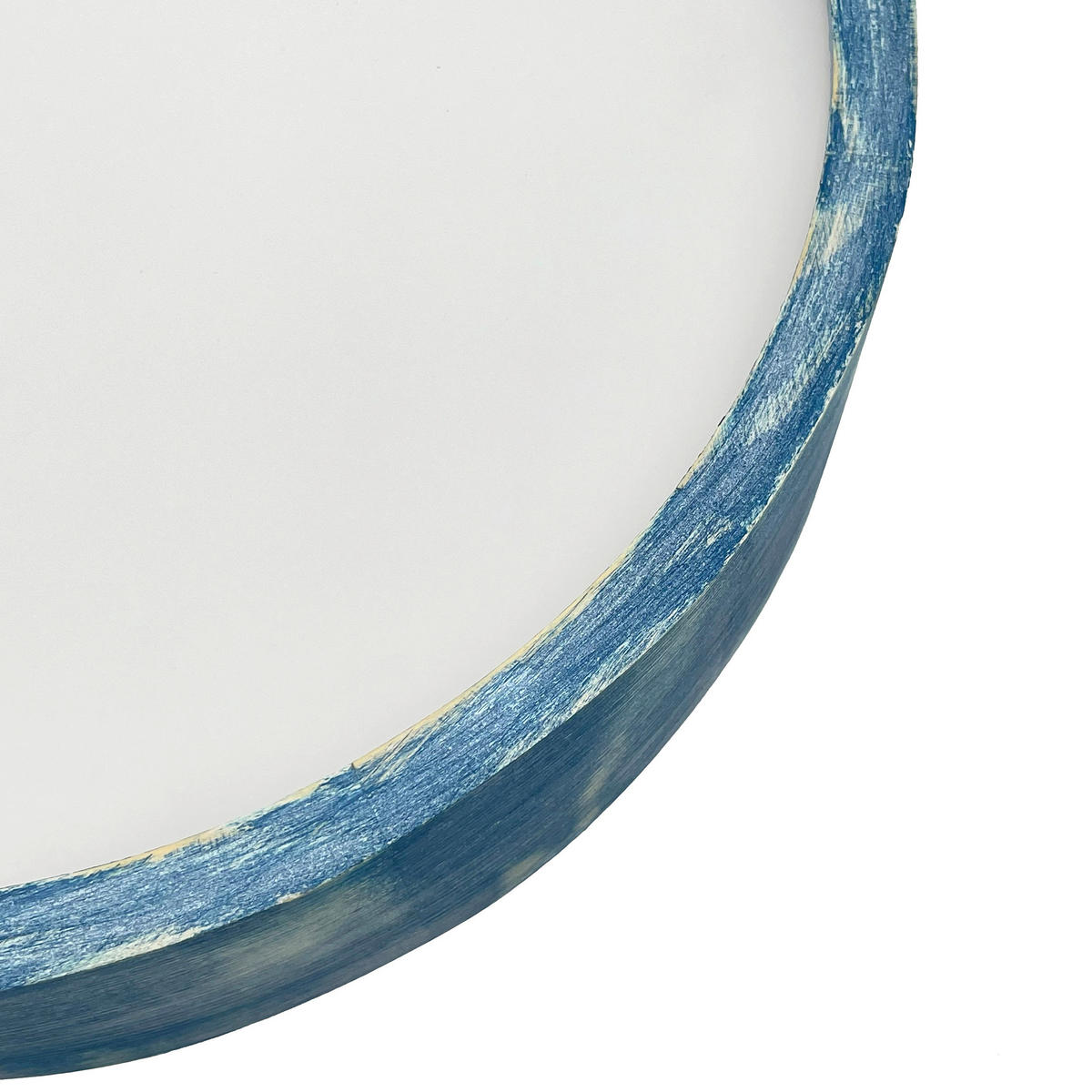 Lamkur Deckenleuchte hellbraun blau Holz Glas B/H/L: ca. 48x48x10 cm 3 Brennstellen Eveline - blau/hellbraun (10,00/48,00/48,00cm) - Lamkur