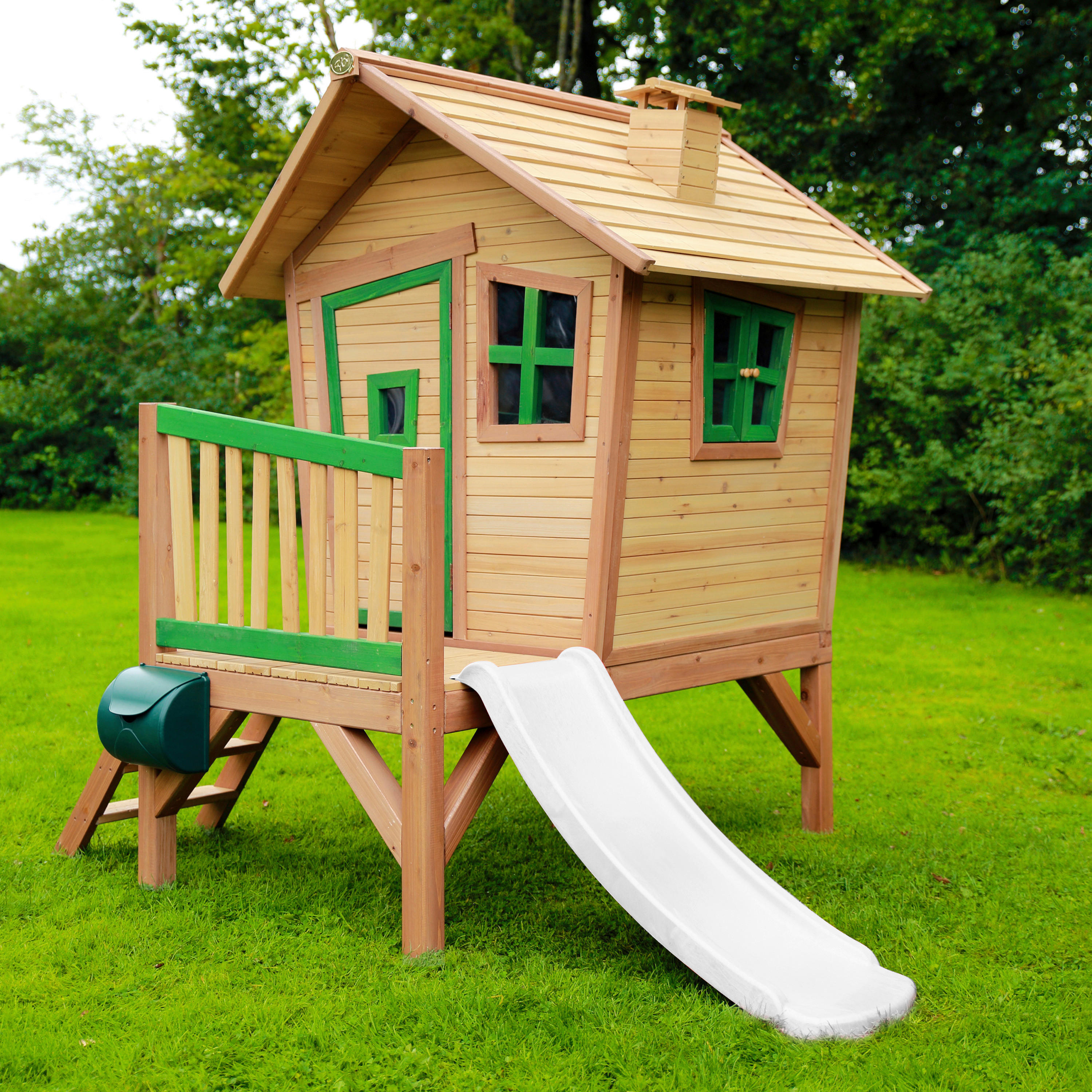 AXI Spielhaus Robin grün B/H/L: ca. 264x203x177 cm Robin - braun/weiß (177,00/264,00/203,00cm) - AXI
