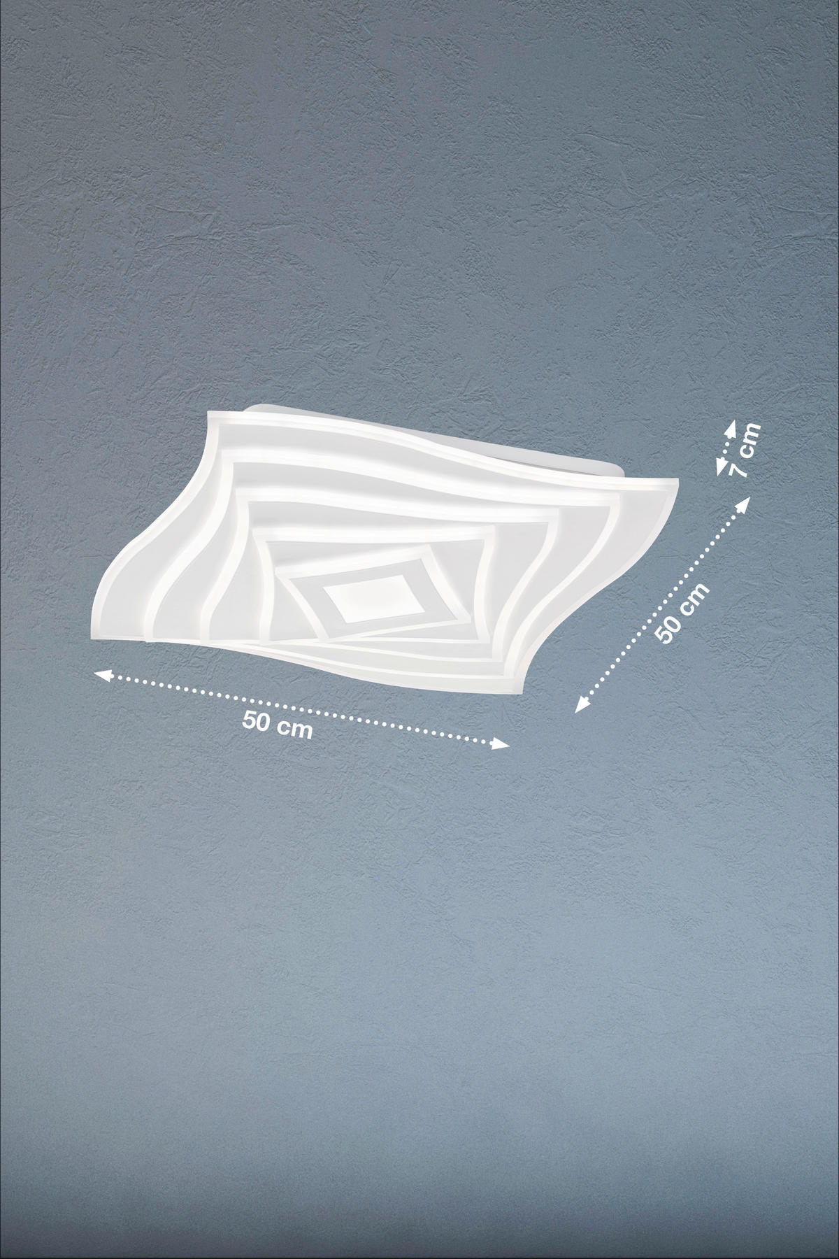 Fischer & Honsel LED-Deckenleuchte 21230 weiß Acryl B/H/T: ca. 50x7,6x50 cm 1 Brennstellen Hero - weiß (50,00/7,60/50,00cm) - Fischer & Honsel