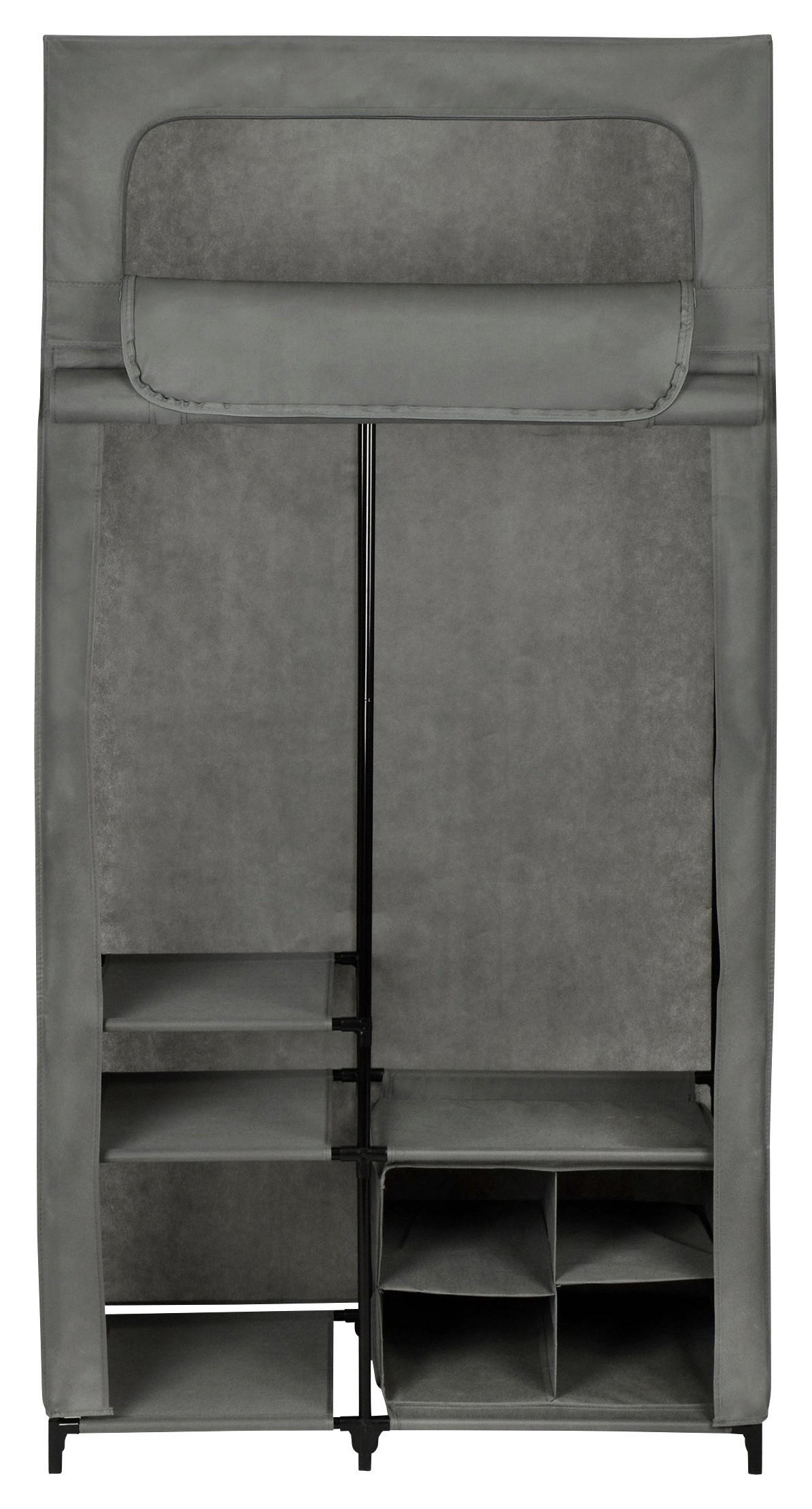 POCOline Kleiderschrank grau Metall Kleiderschrank Vlies - grau - POCOline