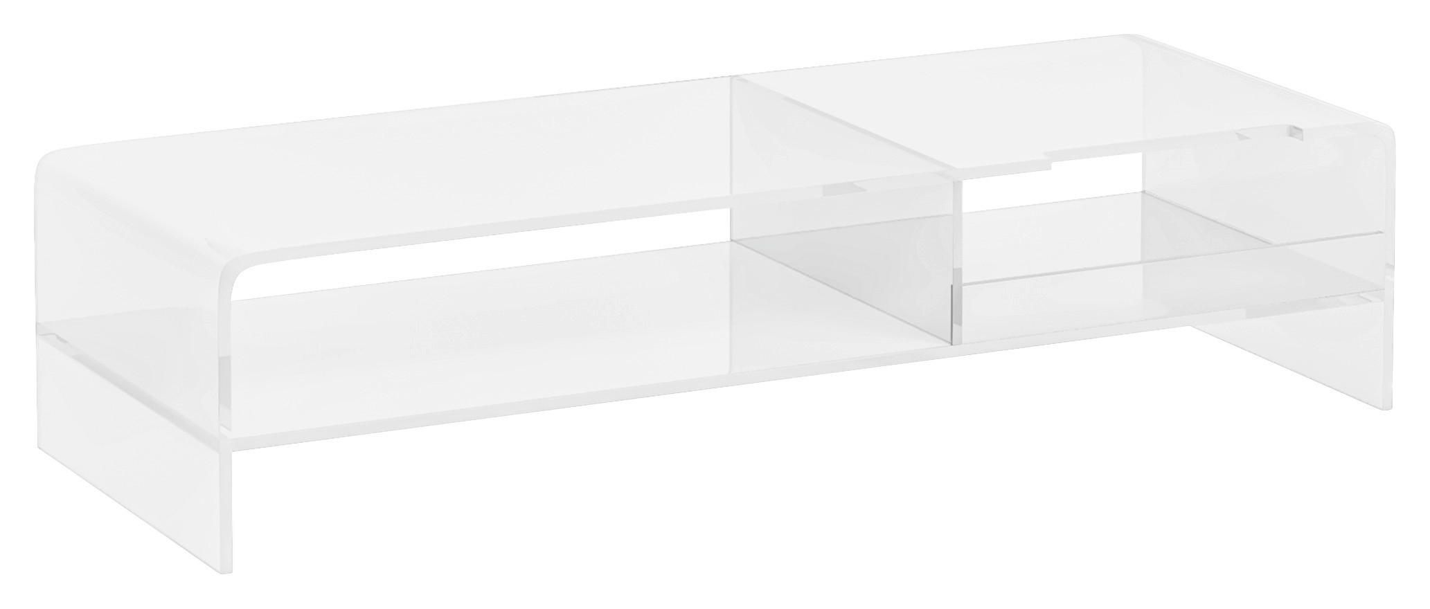 HOMCOM Monitorständer transparent Monitorständer - transparent (12,00/19,00/50,80cm) - HOMCOM
