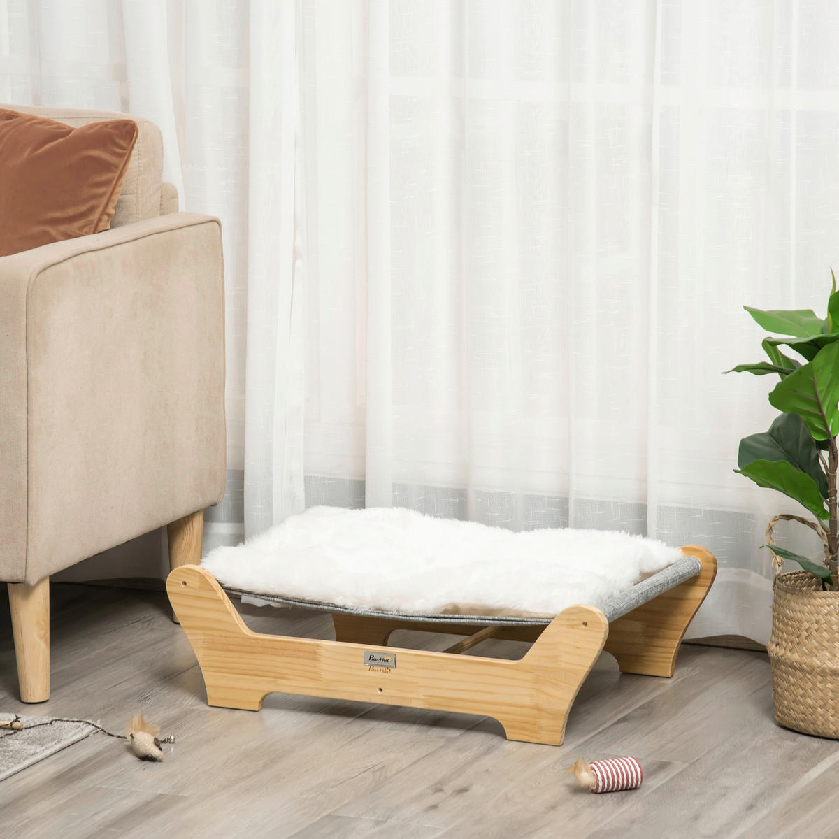 PawHut Katzenbett Katzenbett - (68,00/43,00/20,00cm) - PawHut