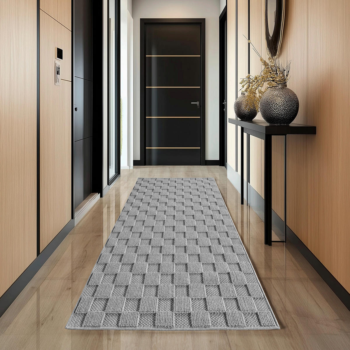 Ayyildiz Kurzflorteppich HELIX silber B/H/L: ca. 80x0,7x150 cm HELIX - silber (150,00/80,00/0,70cm) - Ayyildiz