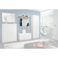 Garderobenpaneel Adana weiß Hochglanz B/H/T: ca. 96x90x31 cm Adana - weiß (96,00/90,00/31,00cm)