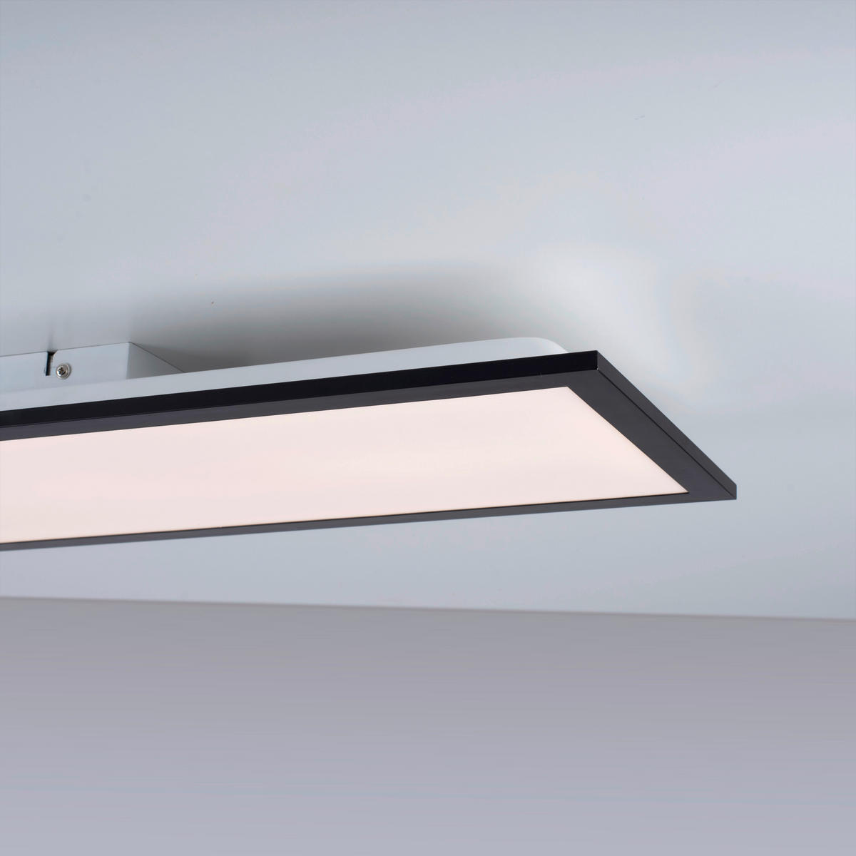 Just Light Deckenleuchte Flat 14741-18 schwarz Opal Aluminium B/H/L: ca. 24,5x6,1x79,5 cm LED-Deckenleuchte_Flat - schwarz/Opal (79,50/24,50/6,10cm) - Just Light