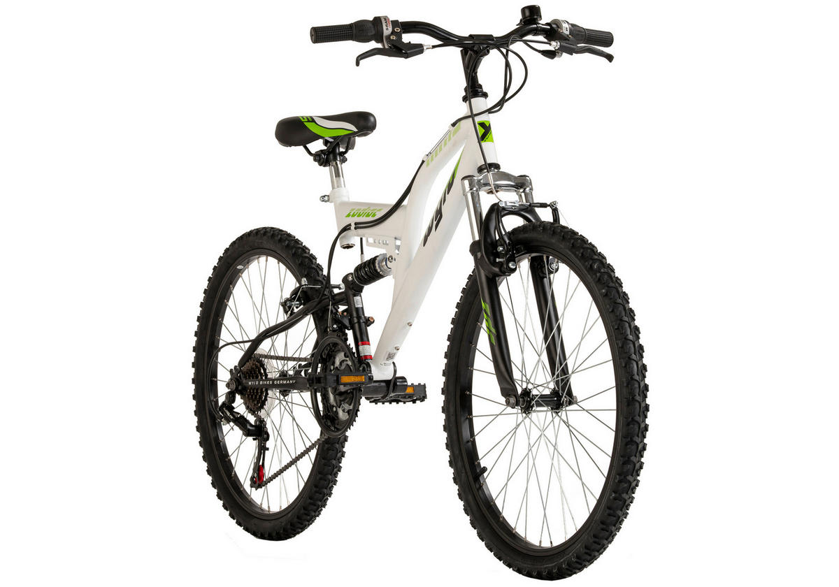 WYLD Kinder-Mountainbike Zodiac ZODIAC 24 Zoll Rahmenhöhe 38 cm 18 Gänge weiß weiß ca. 24 Zoll Zodiac - weiß - WYLD