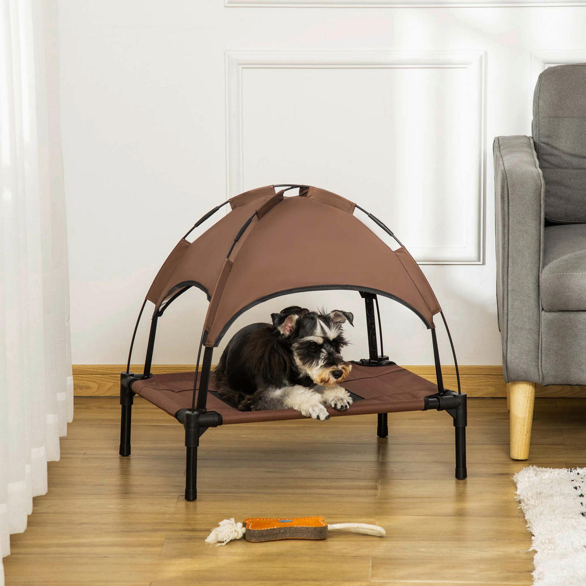 PawHut Hunde-Zubehör schwarz Polyester B/H/L: ca. 46x61x62 cm Hundebett - schwarz (62,00/46,00/61,00cm) - PawHut