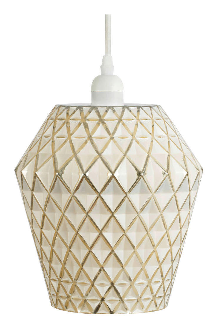 Kayoom Pendelleuchte weiß Glas B/H/L: ca. 20x27x20 cm E27 1 Brennstellen Lumi - weiß (20,00/20,00/27,00cm) - Kayoom