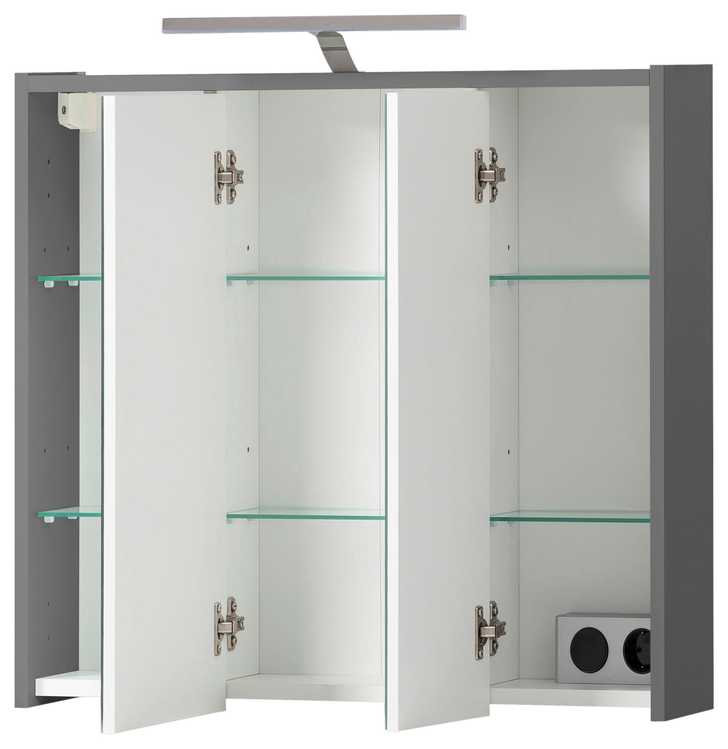 Spiegelschrank Flag anthrazit B/H/T: ca. 65x64x16 cm Flag - anthrazit (65,00/64,00/16,00cm) - Möbelpartner