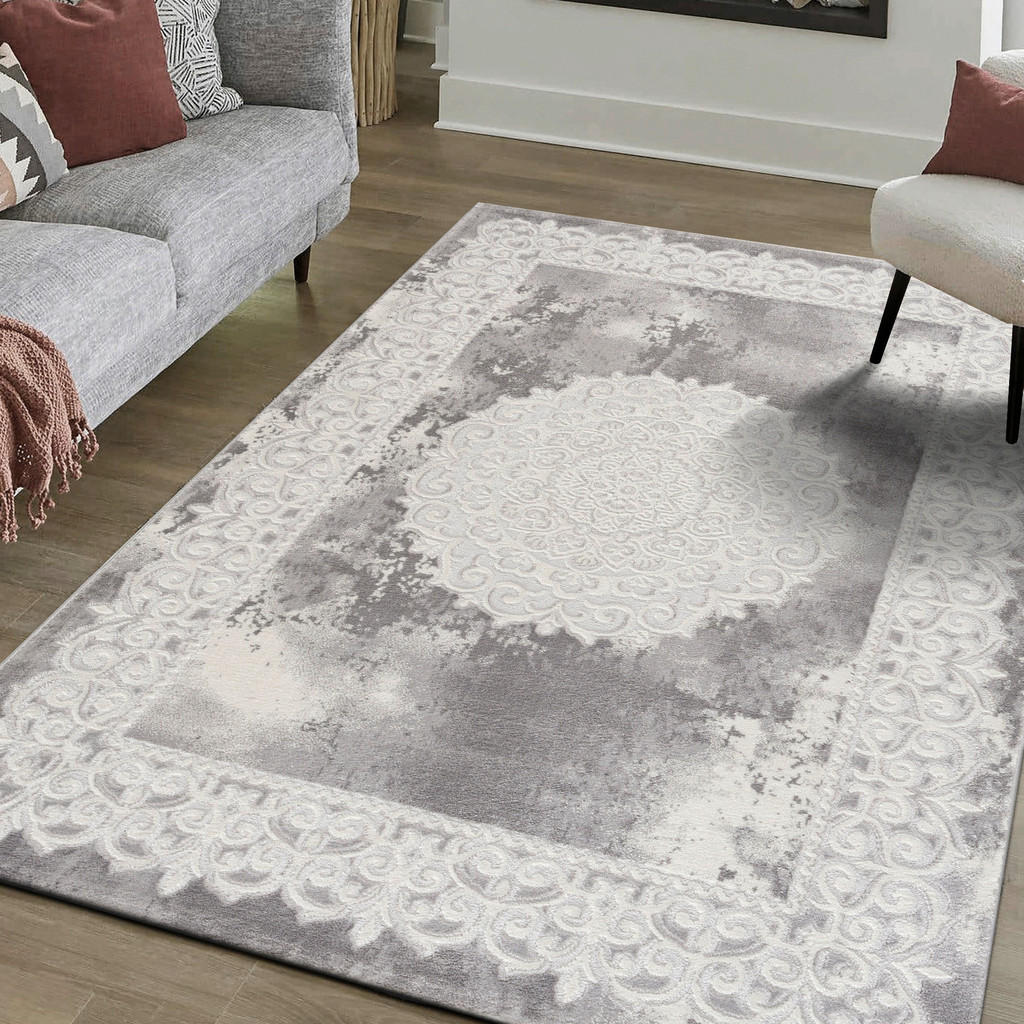 Thumbnail - Sanat Teppich Harmony hellgrau B/L: ca. 80x150 cm