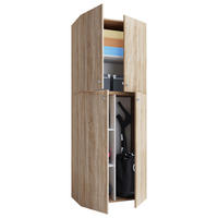 Putzschrank Lona XXL Putzschrank Eiche Sonoma Nachbildung weiß B/H/T: ca. 70x182x39 cm Lona XXL Putzschrank - Eiche/weiß (70,00/182,00/39,00cm) - VCM Möbel