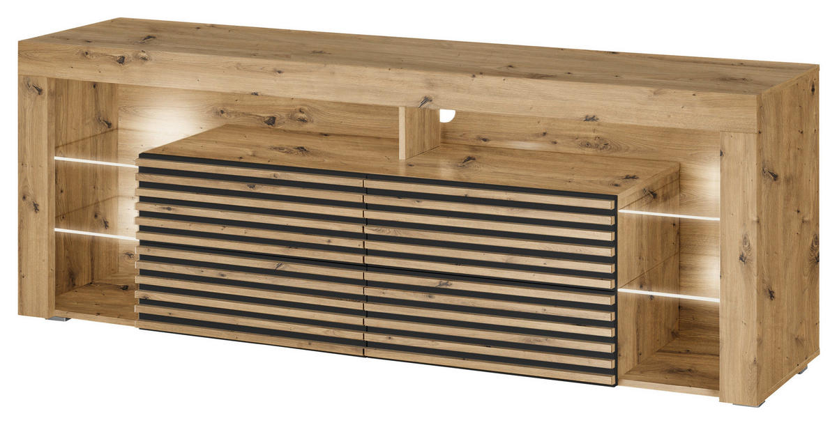 TV-Lowboard Goal 2.0 Eiche Artisan Nachbildung B/H/T: ca. 179x67x44 cm Goal 2.0 - Eiche (179,00/67,00/44,00cm)