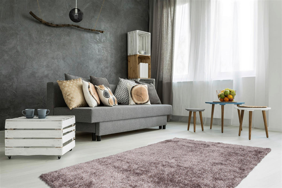 Kayoom Hochflorteppich Diamond 725 taupe B/H/L: ca. 120x4x170 cm Diamond 725 - taupe (170,00/120,00/4,00cm) - Kayoom