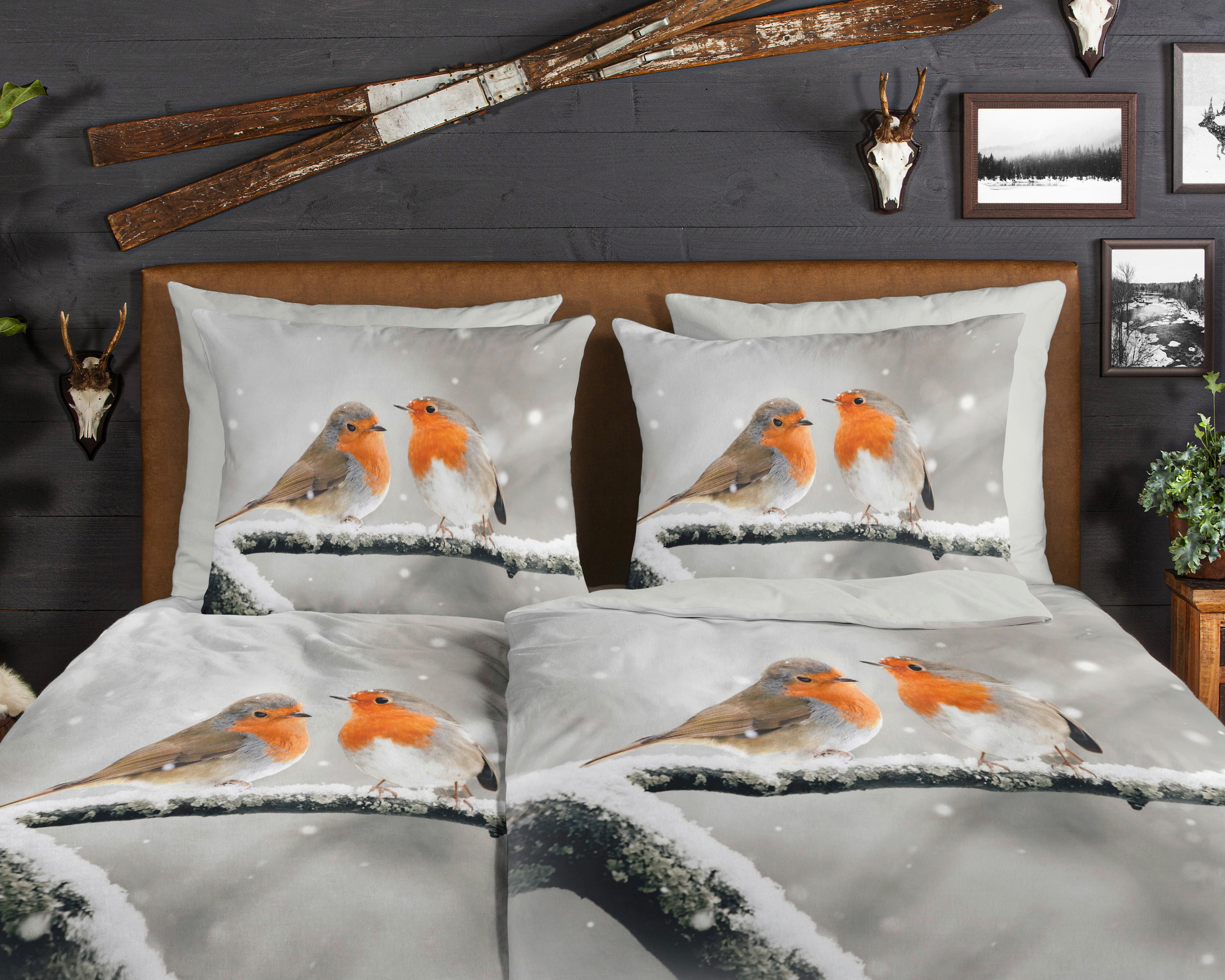 Bettwäsche Greets grau Baumwolle B/L: ca. 155x220 cm Greets - grau (155,00/220,00cm) - Good Morning