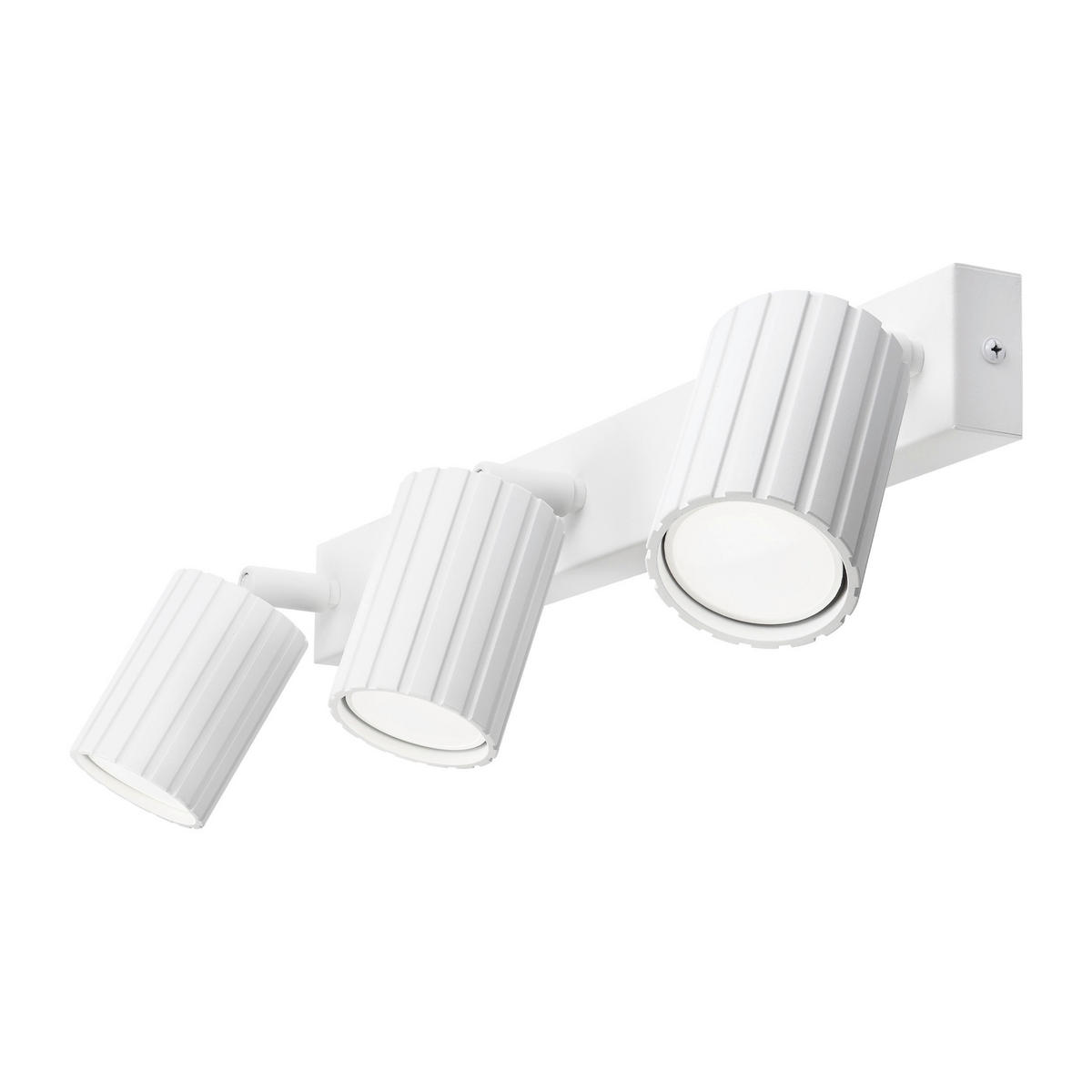 Lamkur Strahler weiß Stahl B/H/L: ca. 6,5x16,5x45 cm 3 Brennstellen Prisma - weiß (45,00/6,50/16,50cm) - Lamkur