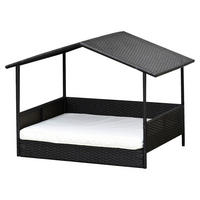 PawHut Hunde-Zubehör braun Polyester B/H/L: ca. 98x69x70 cm Hundehaus - braun (70,00/98,00/69,00cm) - PawHut