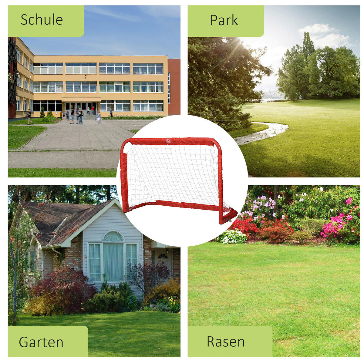 HOMCOM Fußballtor rot B/H/T: ca. 90x60x36 cm Fußballtor - rot (90,00/60,00/36,00cm) - HOMCOM