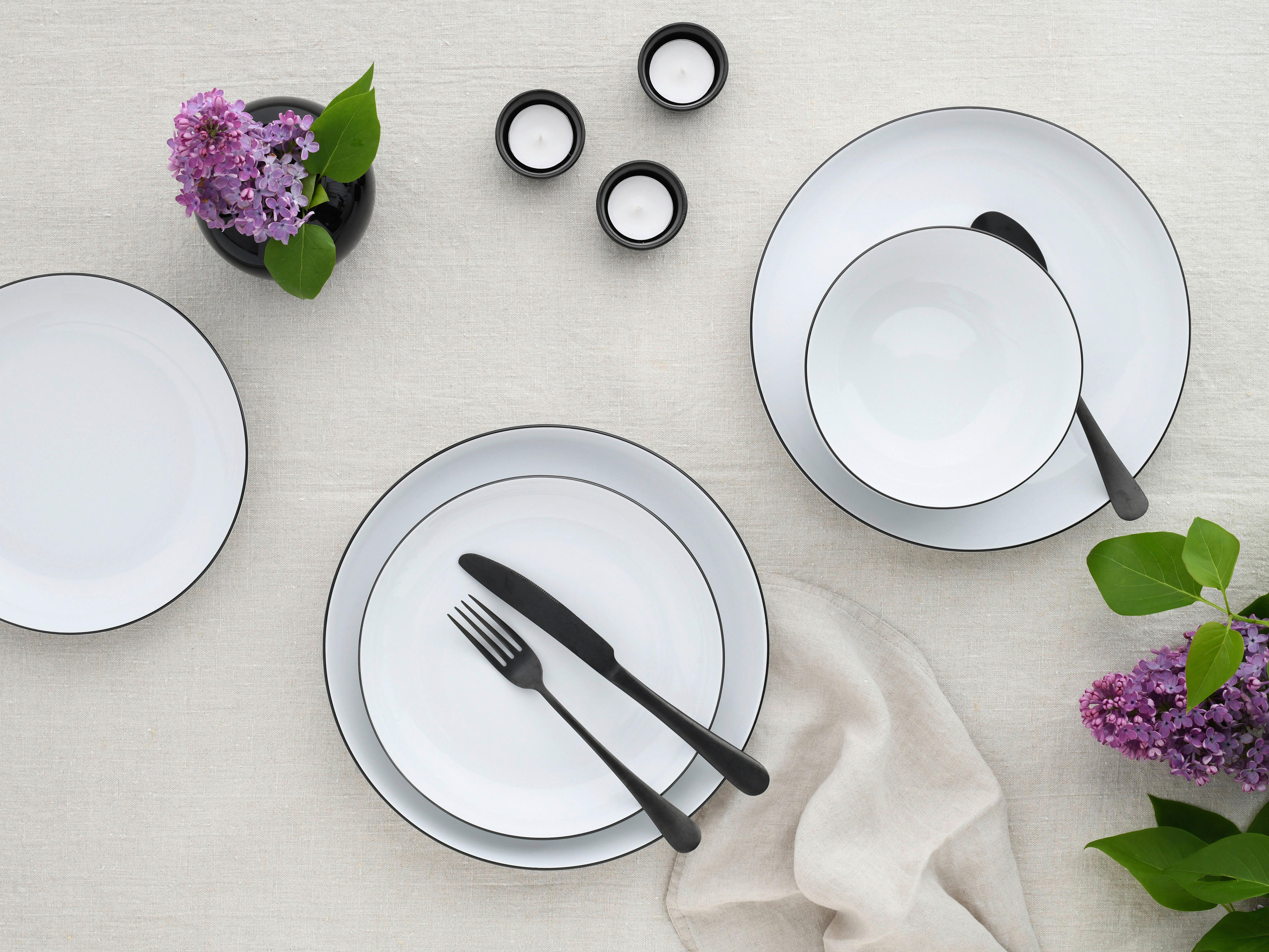 CreaTable Teller-Set Allround Black Line...