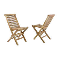 VCM Kinderstuhl 2er Set braun Teakholz B/H/T: ca. 30x60x40 cm 2er Set - braun (30,00/60,00/40,00cm) - VCM