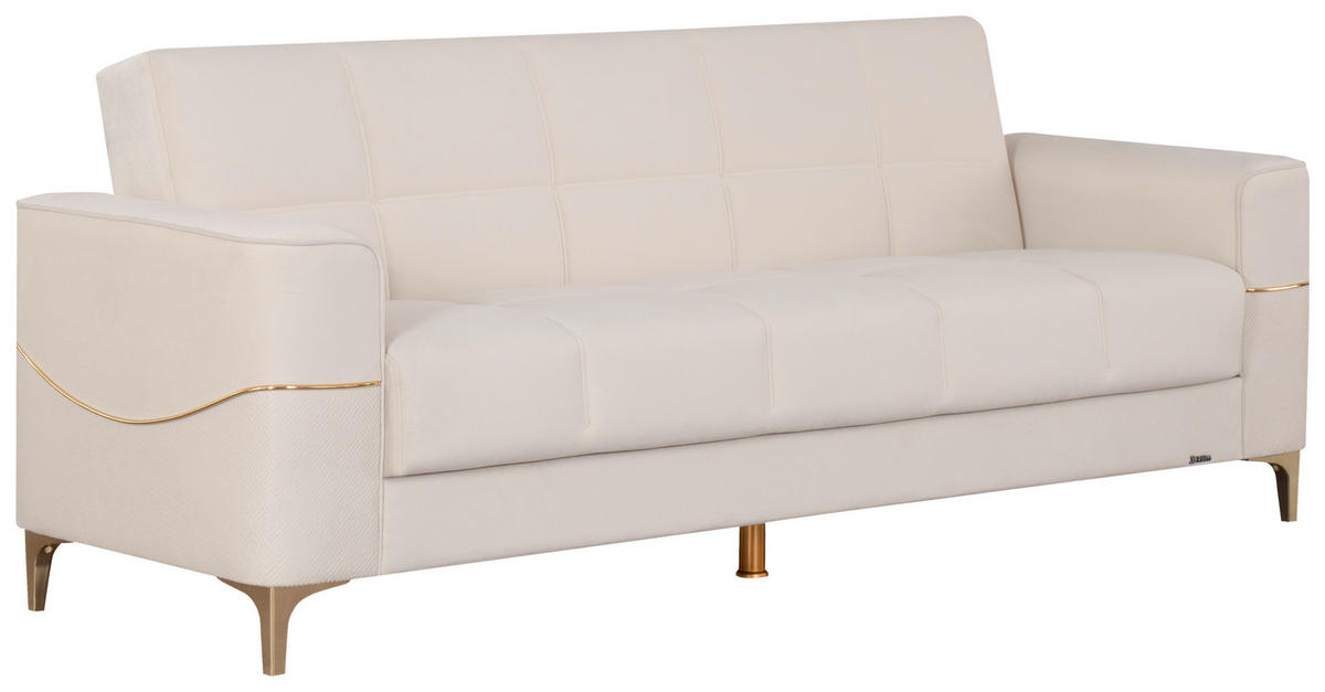 Sofa 3-2-1 Salda beige Microfaser Salda - gold/beige