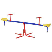 Outsunny Schaukel blau B/H/L: ca. 77x182x63 cm Schaukel - blau/gelb (63,00/77,00/182,00cm) - Outsunny