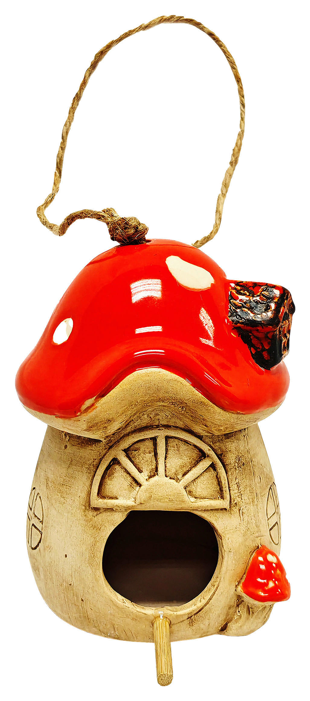 Dekorationsartikel rot Porzellan B/H/L: ca. 11x13x11 cm