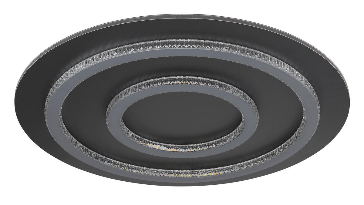 GLOBO LED-Deckenleuchte hellgrau mattschwarz anthrazit Metall Kunststoff H/D: ca. 6x55 cm 1 Brennstellen JAYDEN - hellgrau/mattschwarz (55,00/6,00cm) - GLOBO