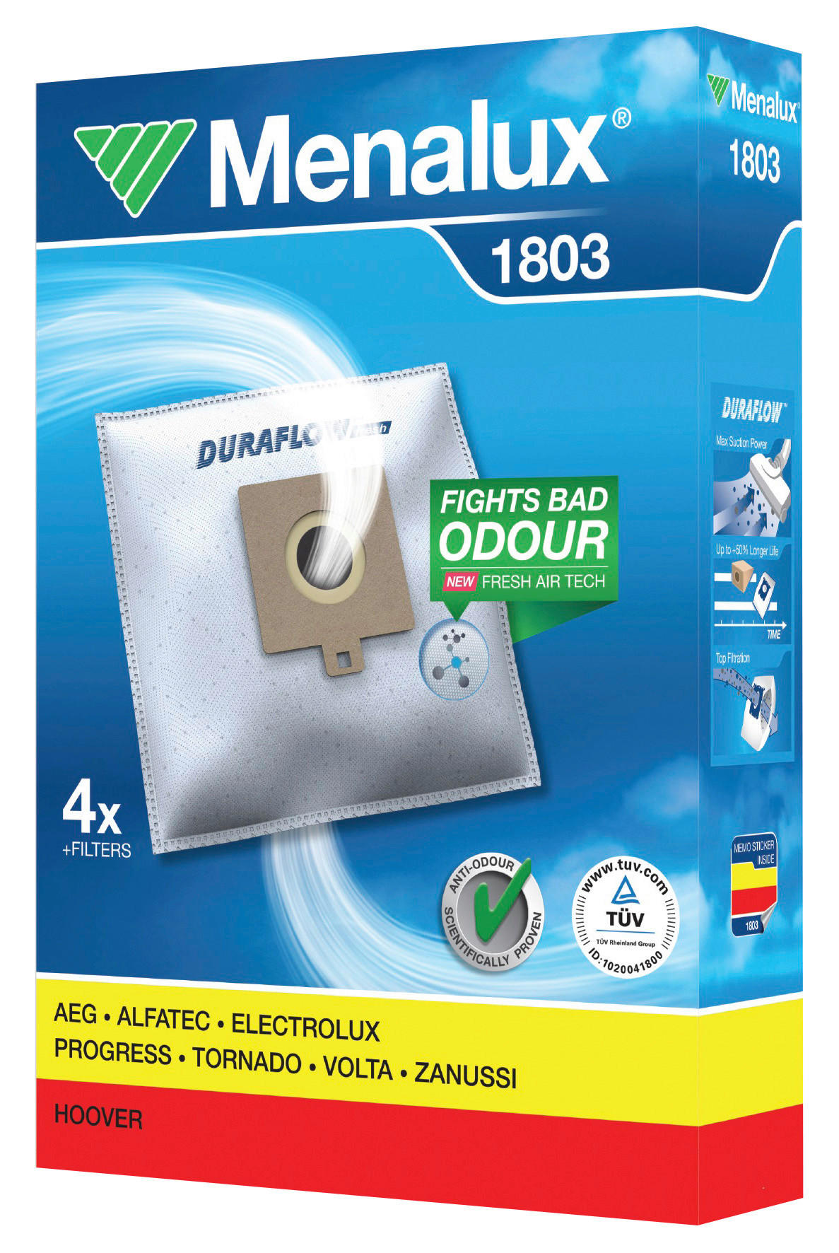 Menalux Staubbeutel-Set Für Miele Staubsauger - 15 Beutel + Filter, Sparpack