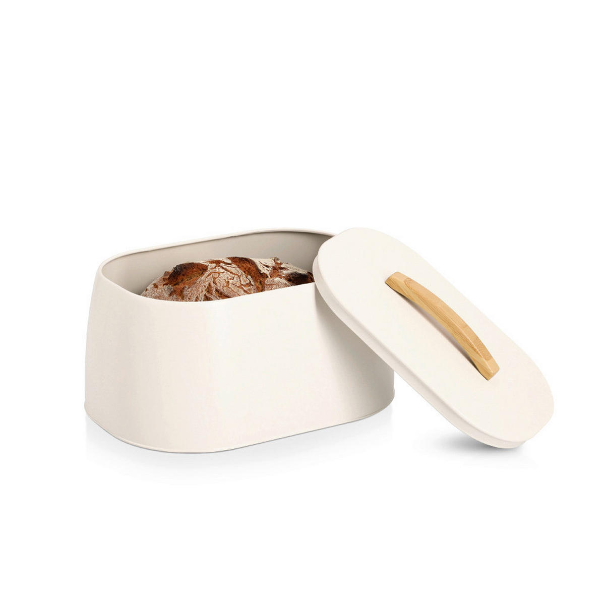 Zeller Brotkasten creme Metall B/H/L: ca. 23,5x18,3x33,5 cm Brotkasten - creme (33,50/23,50/18,30cm) - Zeller