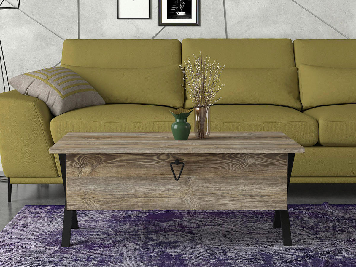 Couchtisch Zeth Eiche Nachbildung B/H/T: ca. 90x39x60 cm Zeth - Eiche (90,00/39,00/60,00cm) - moebel17