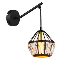 GLOBO Wandleuchte schwarz Metall B/H: ca. 12,5x25 cm E14 1 Brennstellen LOIS - schwarz (12,50/25,00cm) - GLOBO