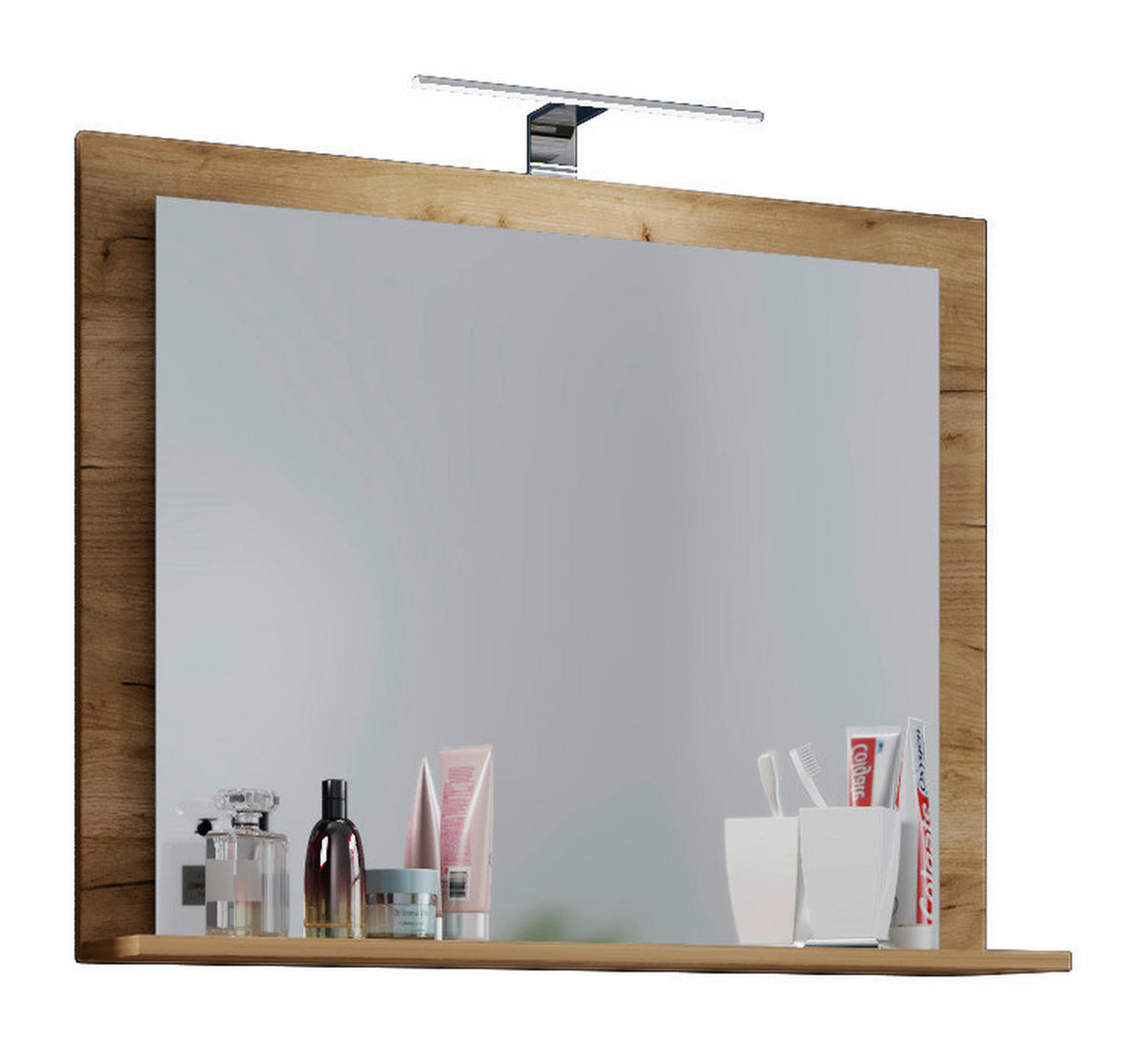 Wandspiegel Lendas Eiche Honig Nachbildung Holzwerkstoff B/H/T: ca. 80x65x17 cm Lendas - Eiche (80,00/65,00/17,00cm) - VCM Möbel