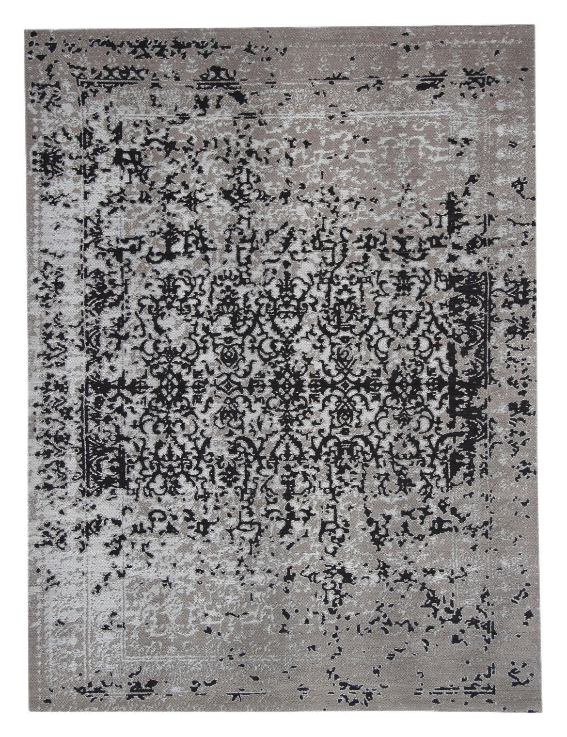 Kayoom Flachgewebeteppich Sunny 310 schwarz B/L: ca. 80x150 cm Sunny 310 - beige/schwarz (80,00/150,00cm) - Kayoom